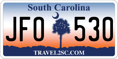 SC license plate JFO530