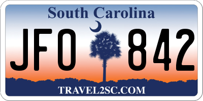 SC license plate JFO842