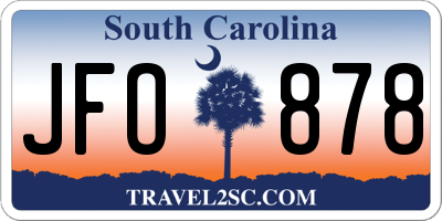 SC license plate JFO878