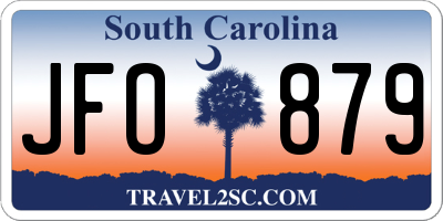 SC license plate JFO879