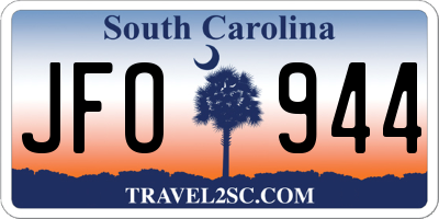 SC license plate JFO944