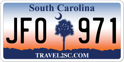 SC license plate JFO971