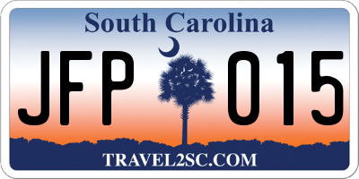 SC license plate JFP015