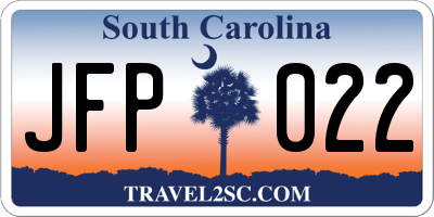 SC license plate JFP022