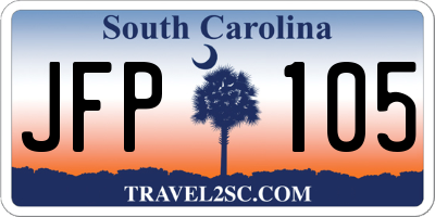 SC license plate JFP105