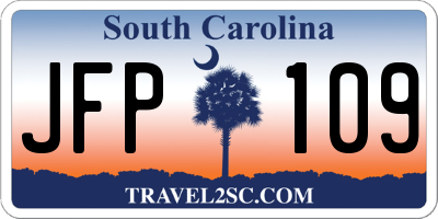 SC license plate JFP109