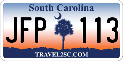 SC license plate JFP113