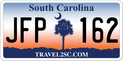 SC license plate JFP162
