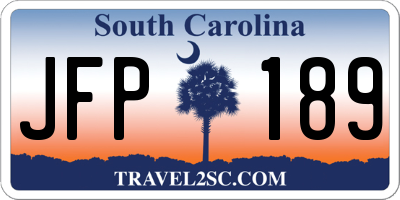SC license plate JFP189