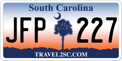 SC license plate JFP227