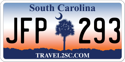 SC license plate JFP293
