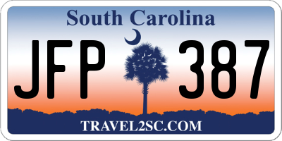 SC license plate JFP387