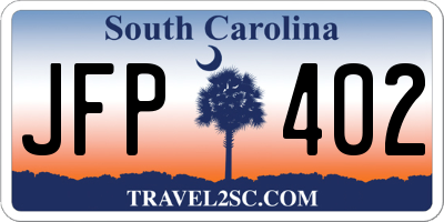 SC license plate JFP402