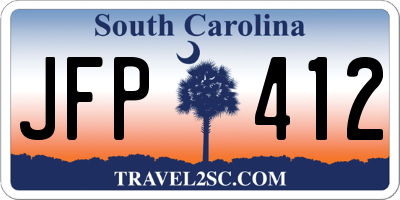 SC license plate JFP412