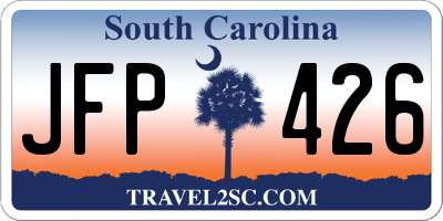 SC license plate JFP426