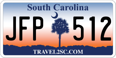 SC license plate JFP512