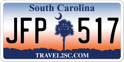 SC license plate JFP517
