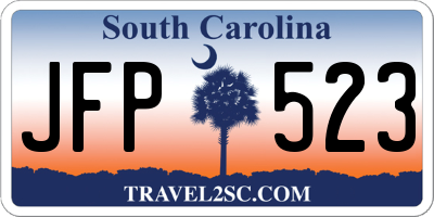 SC license plate JFP523
