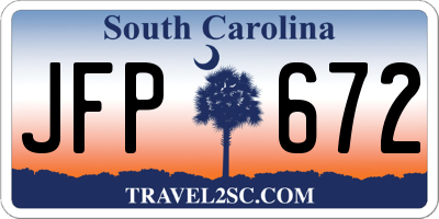 SC license plate JFP672