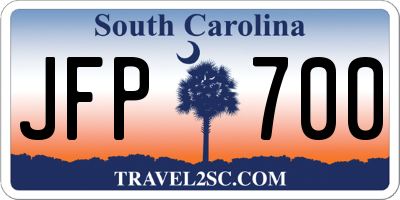 SC license plate JFP700
