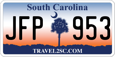 SC license plate JFP953