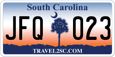 SC license plate JFQ023