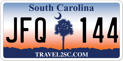 SC license plate JFQ144