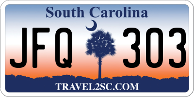 SC license plate JFQ303