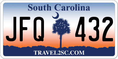 SC license plate JFQ432