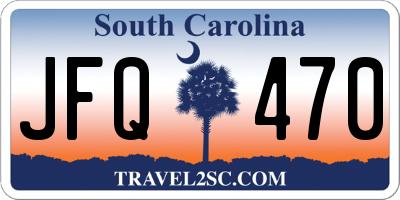 SC license plate JFQ470