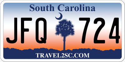 SC license plate JFQ724