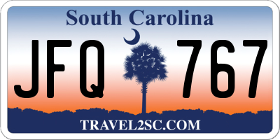 SC license plate JFQ767
