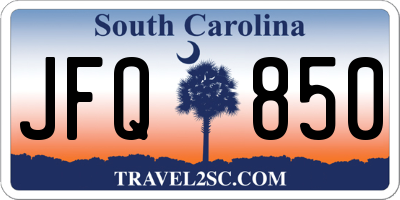 SC license plate JFQ850