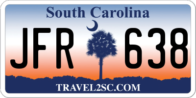 SC license plate JFR638