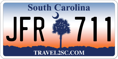 SC license plate JFR711