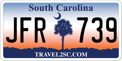SC license plate JFR739