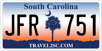 SC license plate JFR751