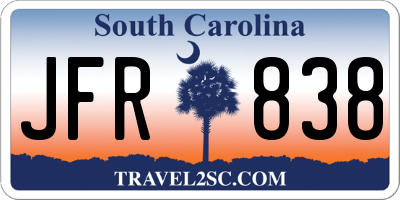 SC license plate JFR838