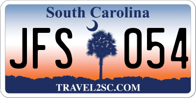 SC license plate JFS054