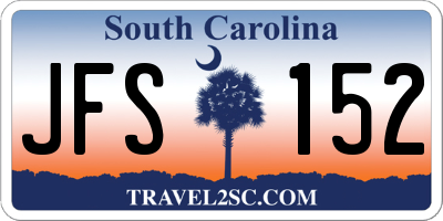 SC license plate JFS152