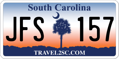 SC license plate JFS157