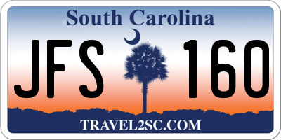 SC license plate JFS160