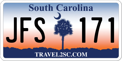 SC license plate JFS171