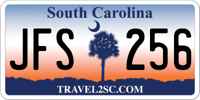 SC license plate JFS256
