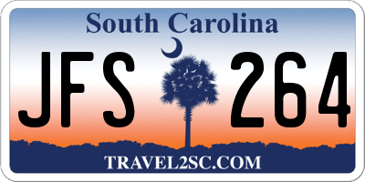 SC license plate JFS264