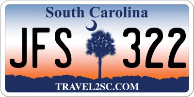 SC license plate JFS322
