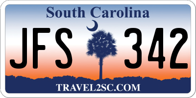 SC license plate JFS342