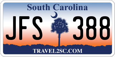 SC license plate JFS388