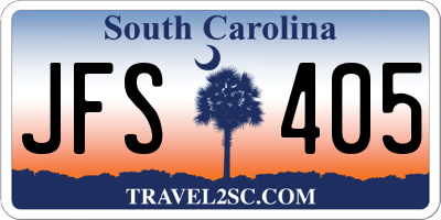 SC license plate JFS405