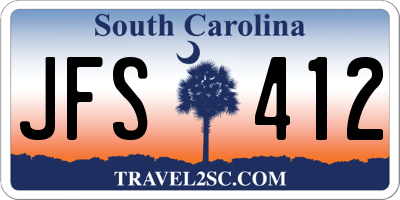 SC license plate JFS412